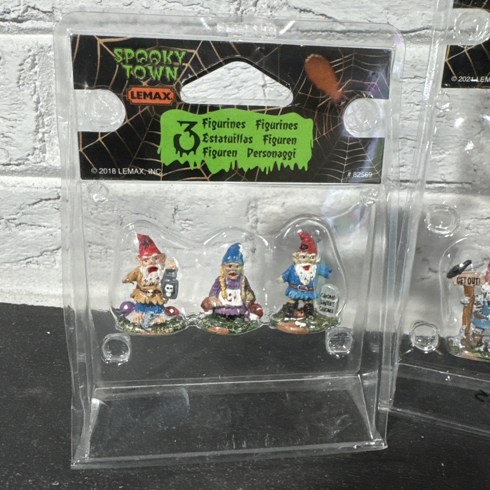 Lemax Spooky Town Halloween Village Accessory Figures Lot Mini Gnomes Toys Scary - Picture 2 of 4